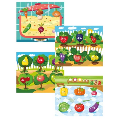 Лото для малышей Фрукты и овощи Bright Kids ИН-8028